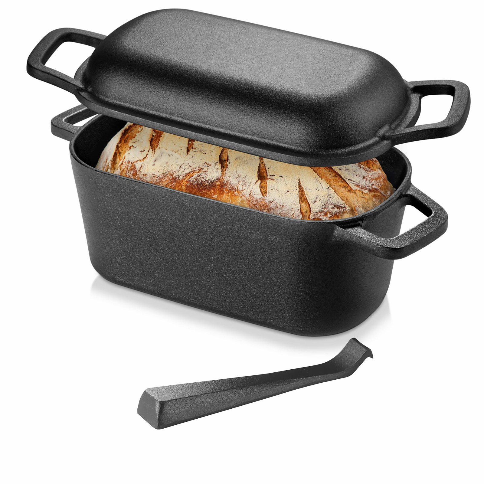 Cast Iron Corn - Чугунная овальная жаровня-гриль 2-в-1 (3,6 л)